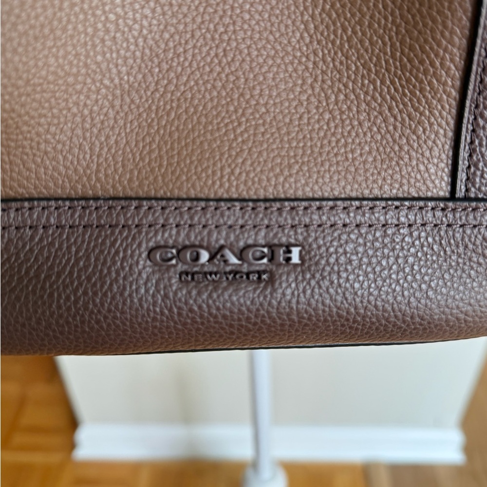 Coach Brown Leather Drawstring Backpack - Picture 2 of 12